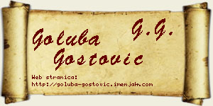 Goluba Gostović vizit kartica